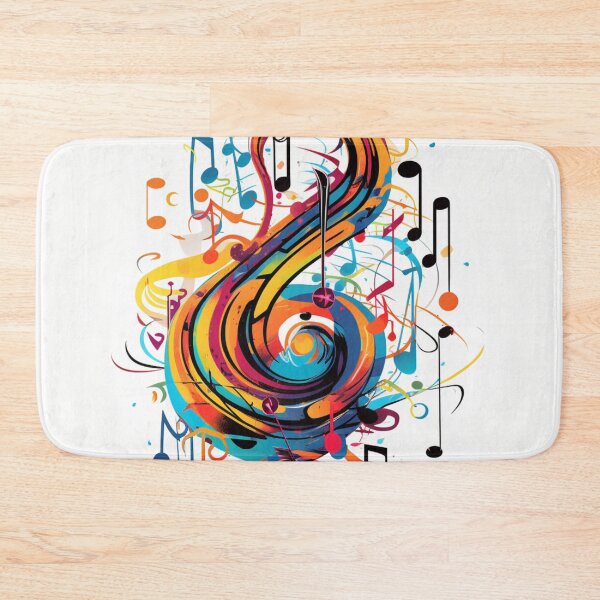 Item preview, Colorful musical note print designed and sold by dcrc.