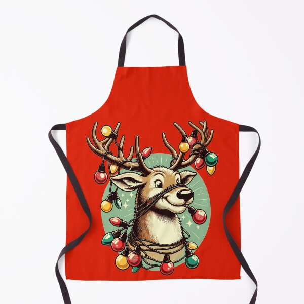 Item preview, Retro Reindeer Christmas Lights Tangle designed and sold by Justin Haas.