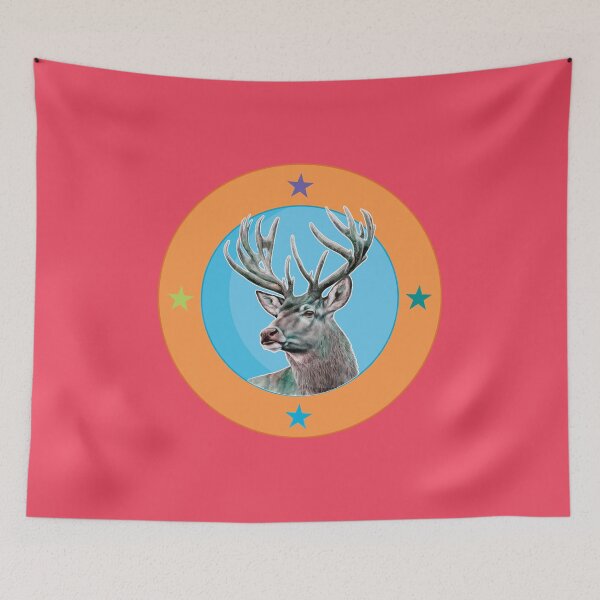 Item preview, Deer Retro Portrait designed and sold by franktact.