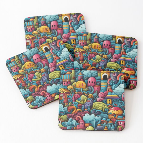 Item preview, Doodle Art Wonderland seamless pattern designed and sold by Bankza.