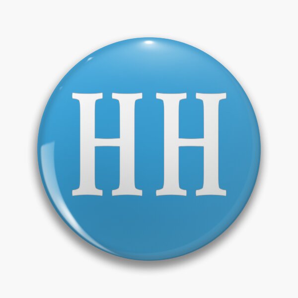 Item preview, HH Initials Monogram Elegant White Letters designed and sold by Jeallan Designs.