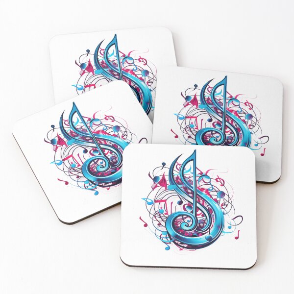Item preview, colorful musical note print designed and sold by dcrc.
