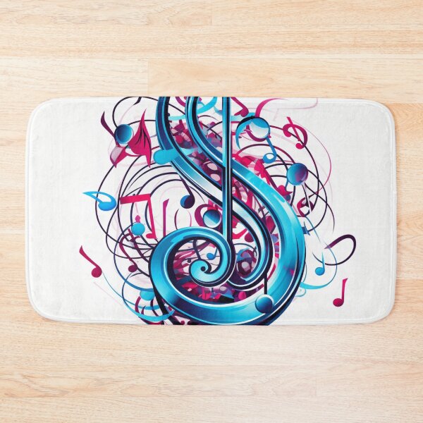 Item preview, colorful musical note print designed and sold by dcrc.