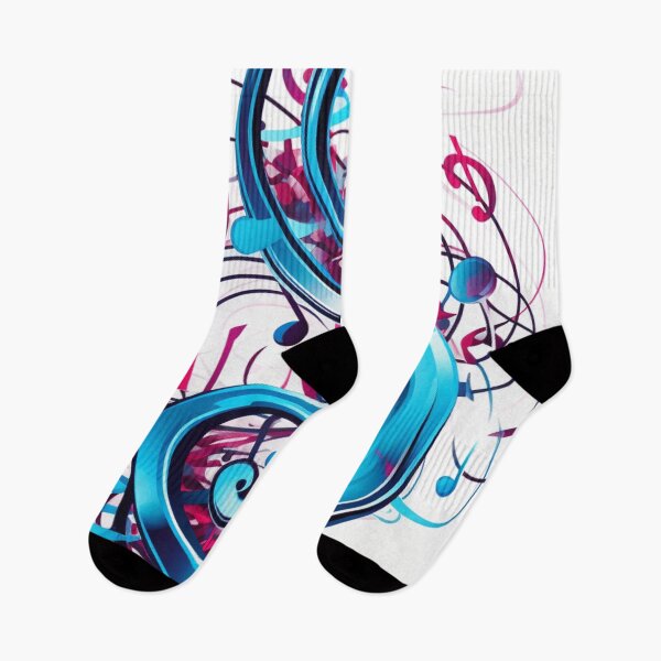 Item preview, colorful musical note print designed and sold by dcrc.