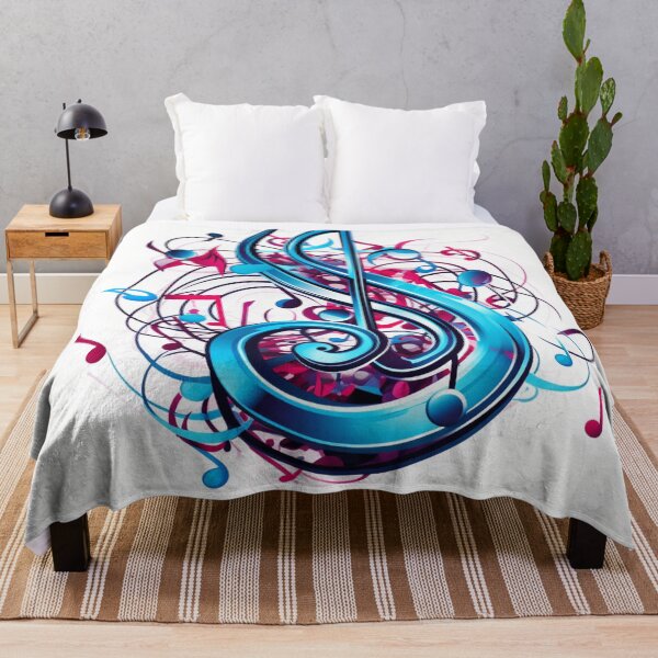 Item preview, colorful musical note print designed and sold by dcrc.