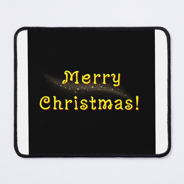 Item preview, Merry Christmas! yellow text, black background designed and sold by ysogoodsshop.