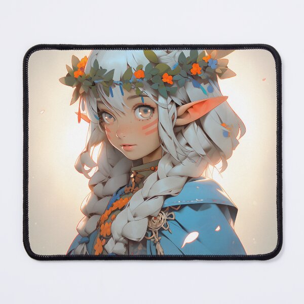 Item preview, Another Anime elven girl in a magical forest portrait art designed and sold by TheArtistOf2022.