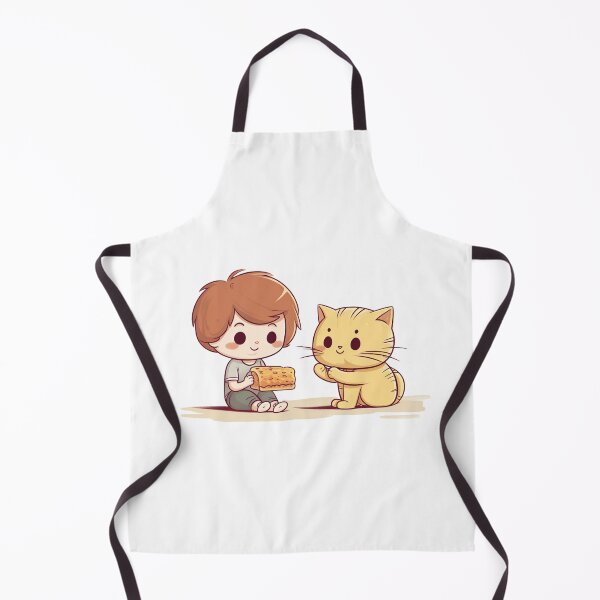 Item preview, Little Cute Child and Little Cute Cat eating something designed and sold by omerfdln34.