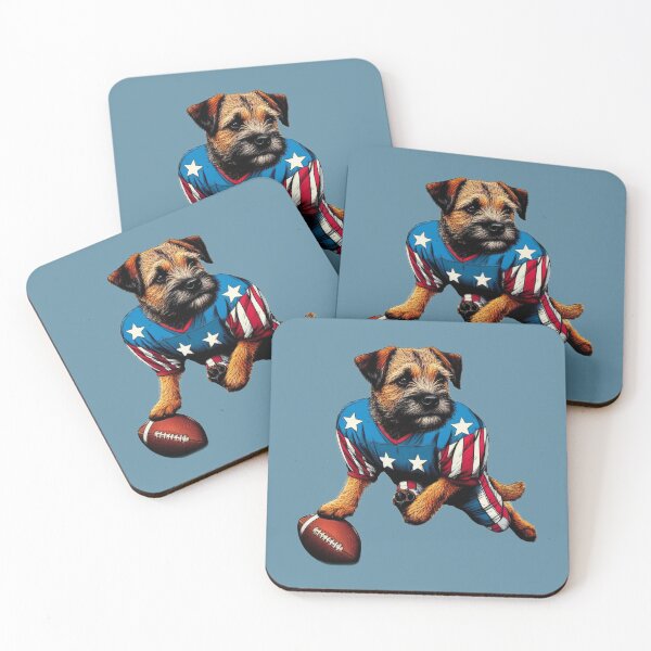 Item preview, Border Terrier American Footballer designed and sold by barksandsqueaks.