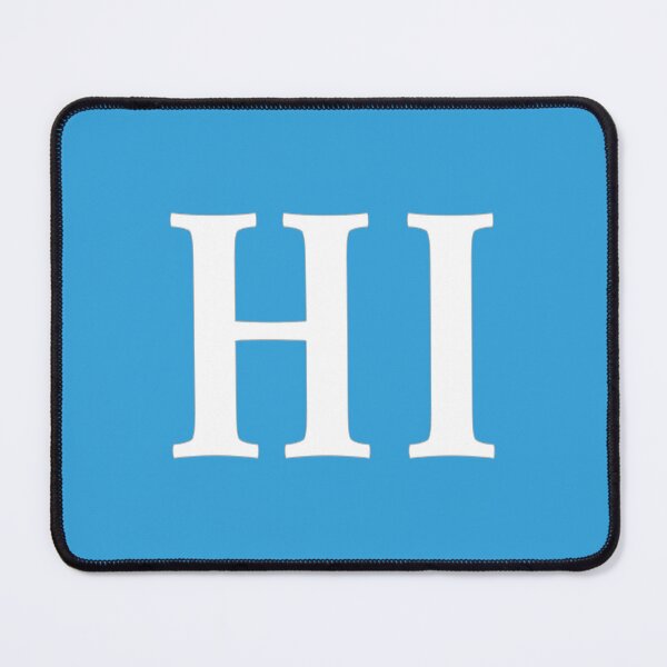 Item preview, HI Initials Monogram Elegant White Letters designed and sold by Jeallan Designs.