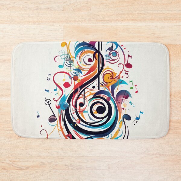 Item preview, colorful musical note print designed and sold by dcrc.