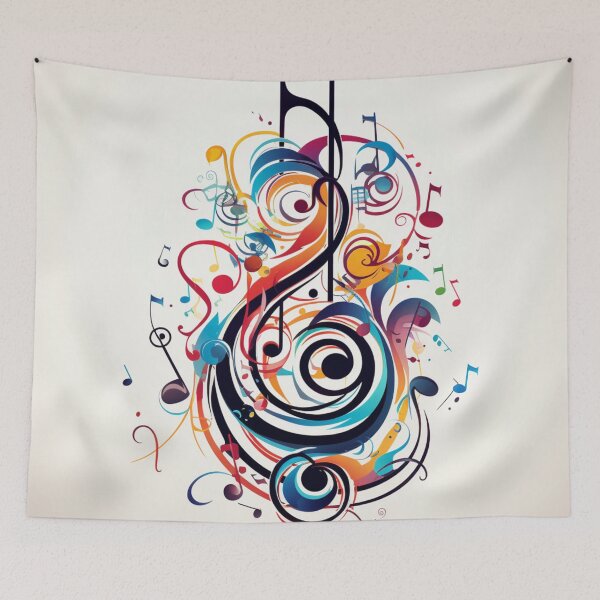 Item preview, colorful musical note print designed and sold by dcrc.