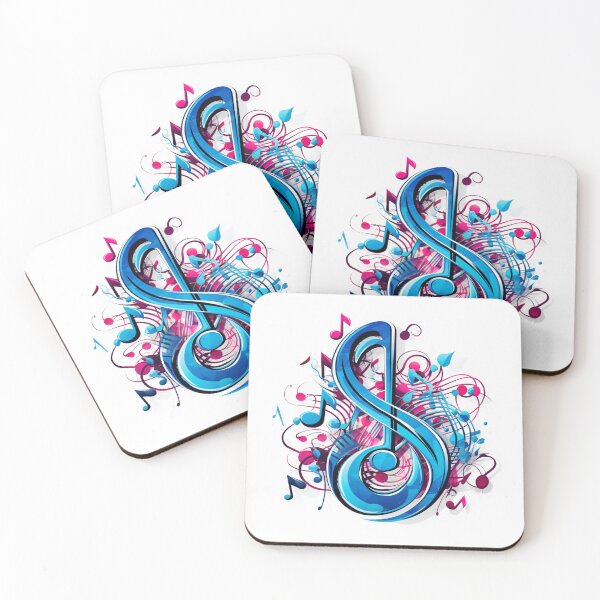 Item preview, colorful musical note print designed and sold by dcrc.