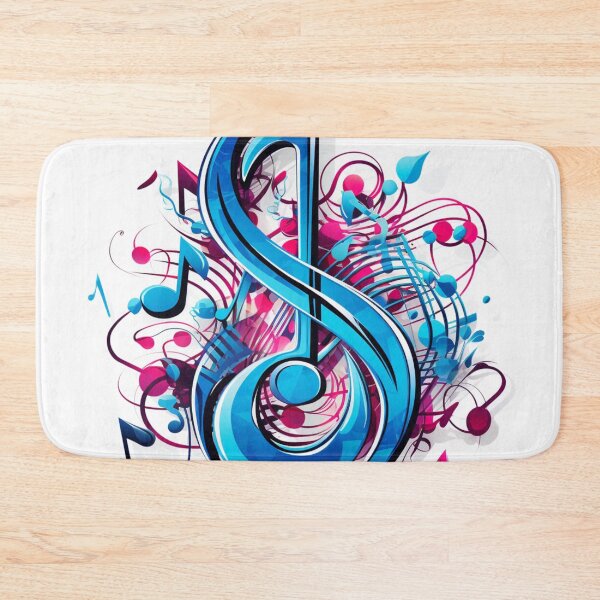 Item preview, colorful musical note print designed and sold by dcrc.