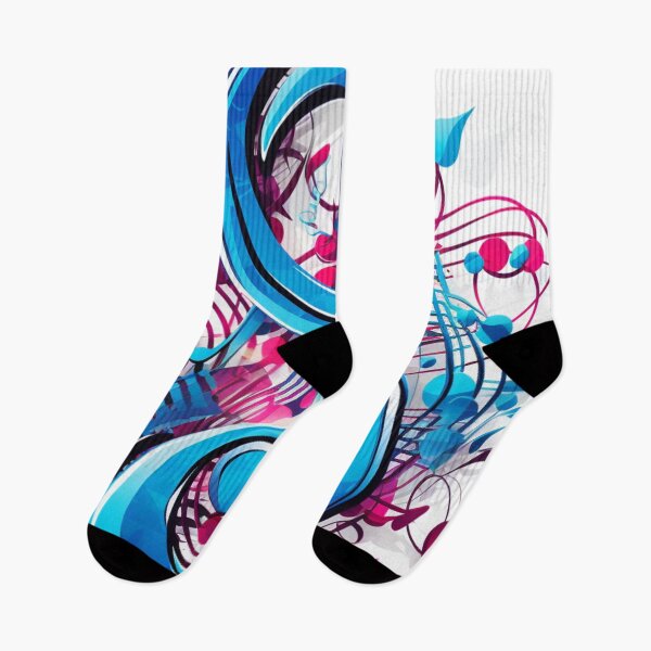 Item preview, colorful musical note print designed and sold by dcrc.