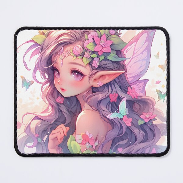 Item preview, Beautiful Anime elven girl in a magical forest portrait art designed and sold by TheArtistOf2022.