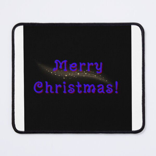 Item preview, Merry Christmas! blue text, black background designed and sold by ysogoodsshop.