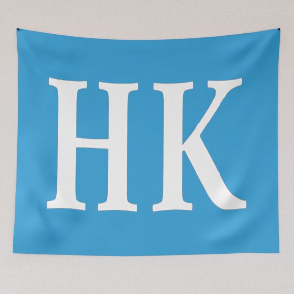 Item preview, HK Initials Monogram Elegant White Letters designed and sold by Jeallan Designs.