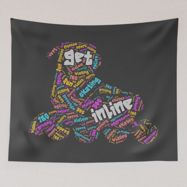 Item preview, Inline Skating Wordcloud for Darker Backgrounds designed and sold by WordsYouLove.