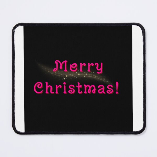 Item preview, Merry Christmas! Pink letters on black background designed and sold by ysogoodsshop.