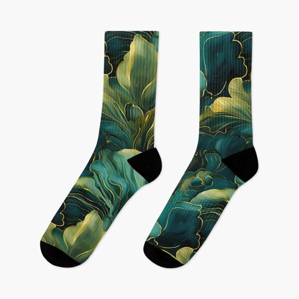 Item preview, Impressionist Underwater Emerald Kelp Forest Dance designed and sold by polonuim210.