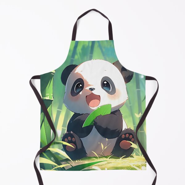 Item preview, Cute Baby Panda in Bamboo Forest - Anime Wallpaper designed and sold by KAIGAME Art.