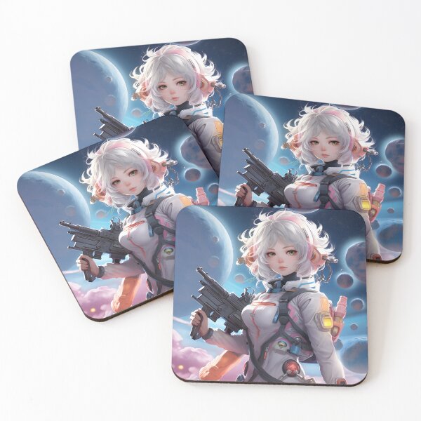 Item preview, A Stylized Space girl portrait in space art designed and sold by TheArtistOf2022.