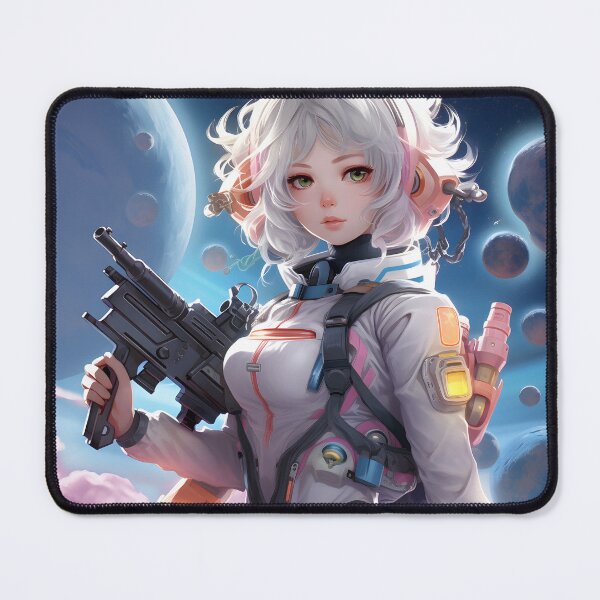 Item preview, A Stylized Space girl portrait in space art designed and sold by TheArtistOf2022.