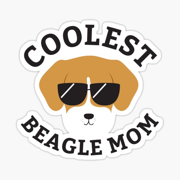 Coolest Beagle Mom Sticker