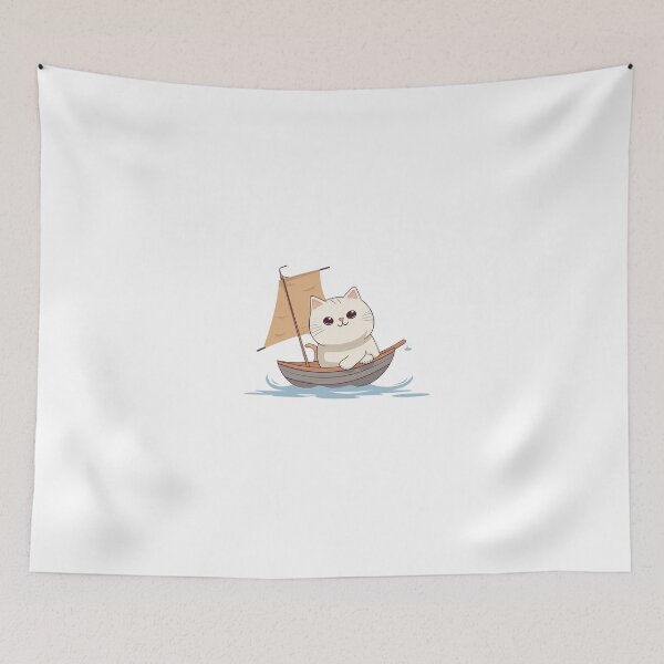 Item preview, The cat is struggling with the waves in the sea designed and sold by omerfdln34.