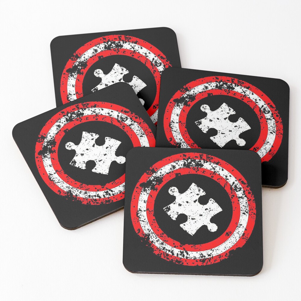 Autism Awareness Graphic Design Coasters (Set of 4)