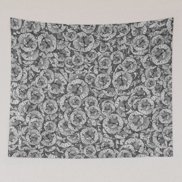 Item preview, Vintage Clock Motif Pattern designed and sold by DFLC Prints.
