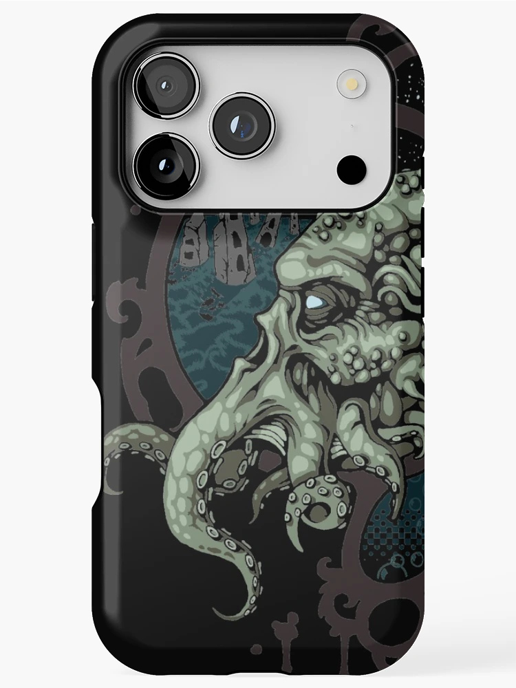 Thumbnail 1 of 4, iPhone Case, Cthulhu Rises! designed and sold by saintdevil.