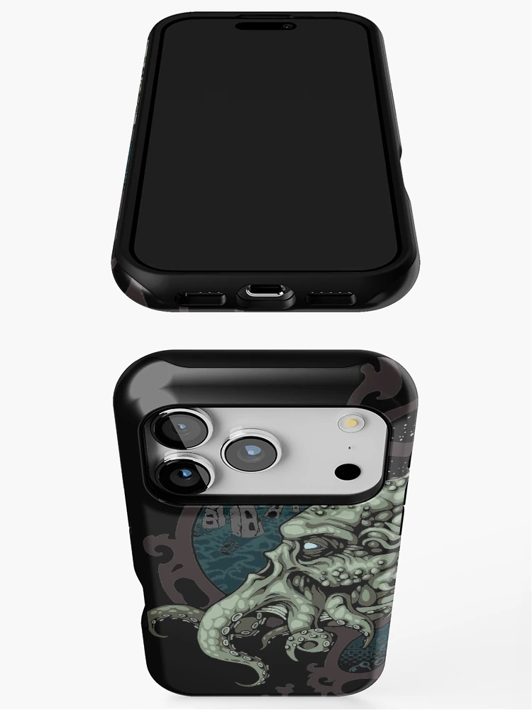 Thumbnail 3 of 4, iPhone Case, Cthulhu Rises! designed and sold by saintdevil.