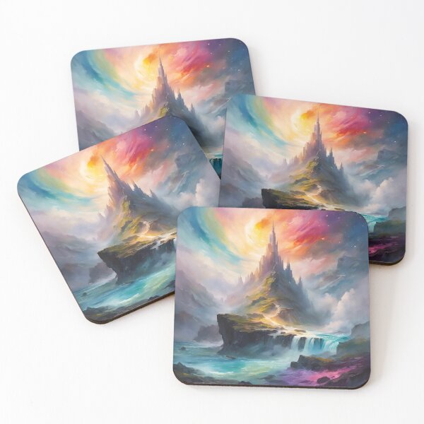 Item preview, Dreamscape with city on a mountain and waterfall designed and sold by Marc Molenaar.