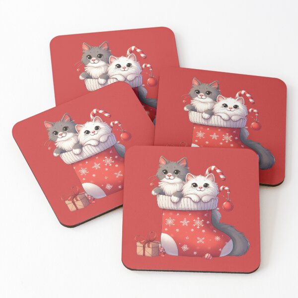 Item preview, Two Cats in a Christmas Sock Cute Christmas Cat for Cat Lovers, Pet Lovers, Animal Lovers, Kitten Lovers Funny Cat Xmas | Feline Christmas designed and sold by FestivePalette.