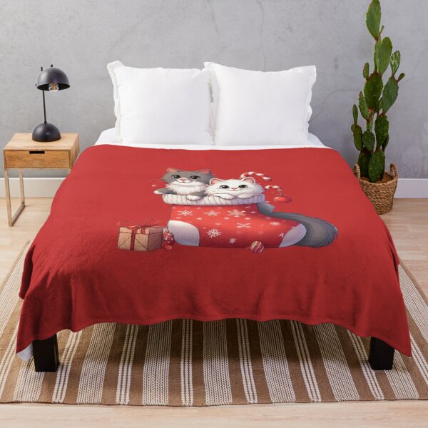 Item preview, Two Cats in a Christmas Sock Cute Christmas Cat for Cat Lovers, Pet Lovers, Animal Lovers, Kitten Lovers Funny Cat Xmas | Feline Christmas designed and sold by FestivePalette.