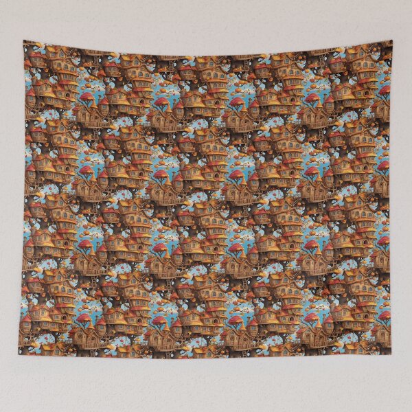 Item preview, FALL TREEHOUSES IN CARTOON STYLE designed and sold by NAG5089A.