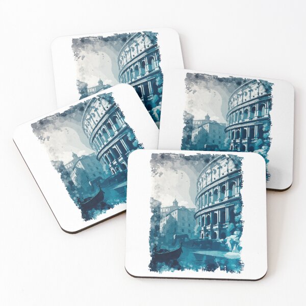 Item preview, Colosseum Rome Italy Vintage Abstract Travel Art Style designed and sold by Naumovski.
