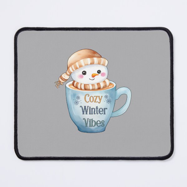 Item preview, Cute Cozy Winter Vibes Snowman designed and sold by HappyLifeCreate.