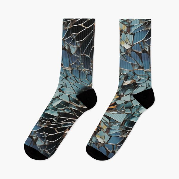 Item preview, Abstract Shattered Mirror Symphony: A Kaleidoscopic Reflection of Melancholic Silver designed and sold by polonuim210.