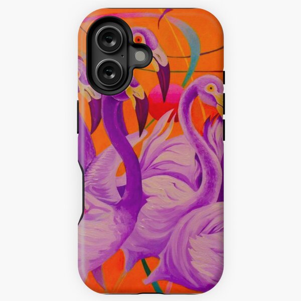 Purple Flamingo iPhone Tough Case