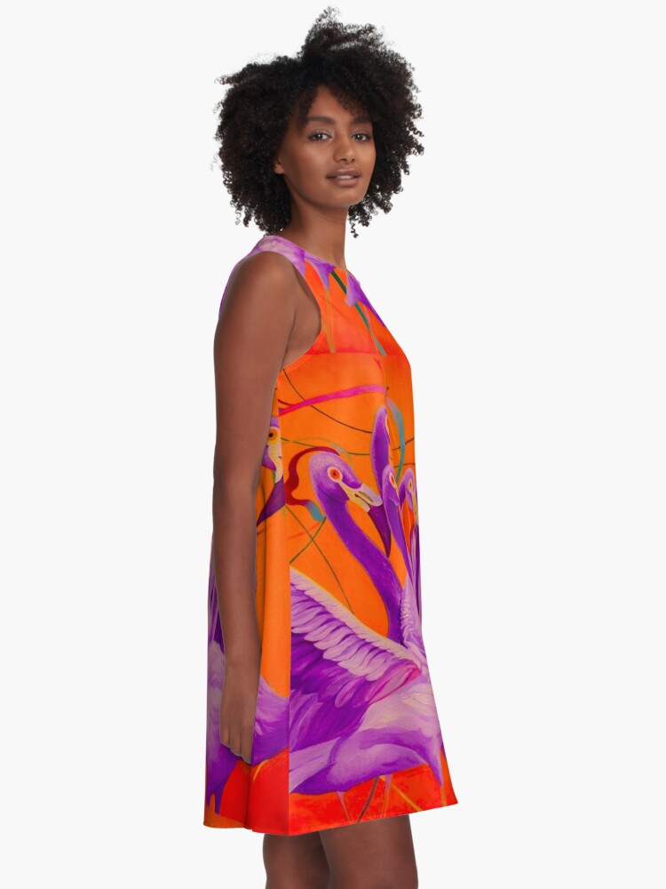 Alternate view of Purple Flamingo A-Line Dress