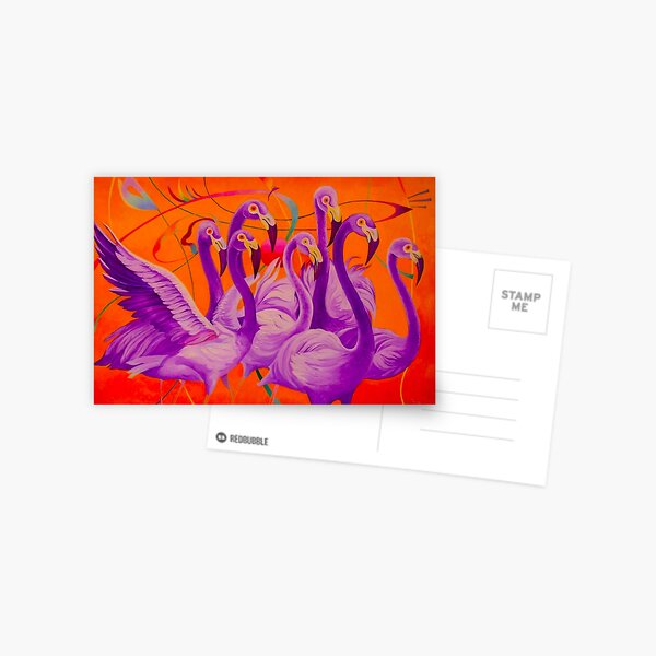 Purple Flamingo Postcard
