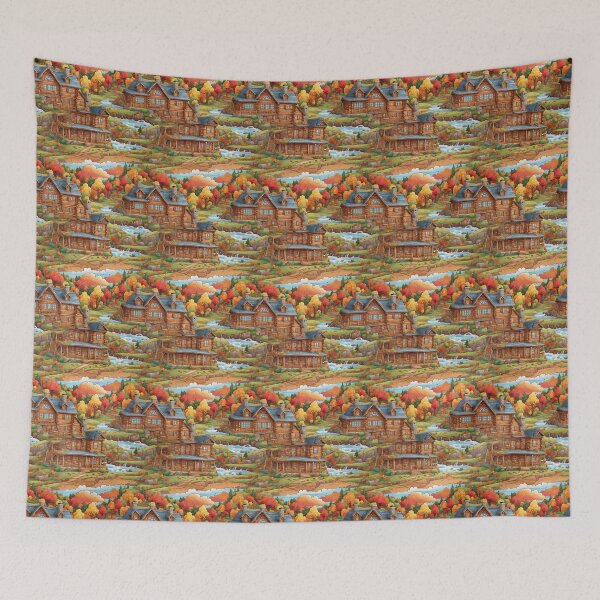 Item preview, CARTOON LOG CABIN -FALL THEMED designed and sold by NAG5089A.