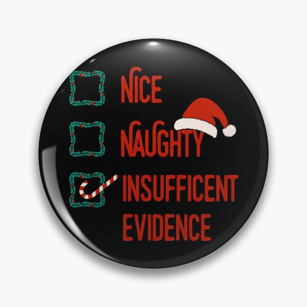 Item preview, Nice Naughty Insufficient Evidence Funny Christmas List 2023 designed and sold by artworkbyrihen.