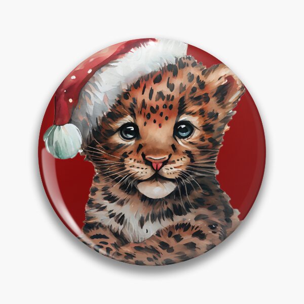 Item preview, Adorable Leopard Cub Wearing a Santa Hat  designed and sold by LionessLove.