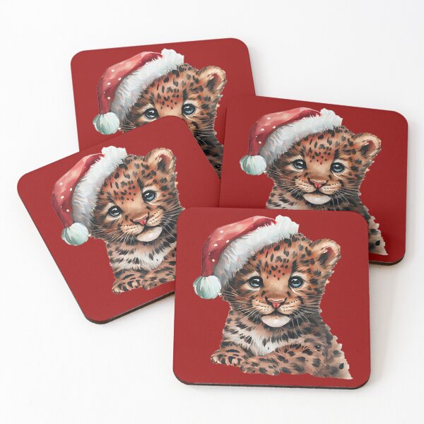 Item preview, Adorable Leopard Cub Wearing a Santa Hat  designed and sold by LionessLove.
