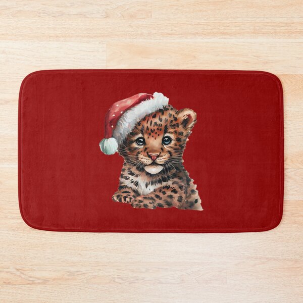Item preview, Adorable Leopard Cub Wearing a Santa Hat  designed and sold by LionessLove.