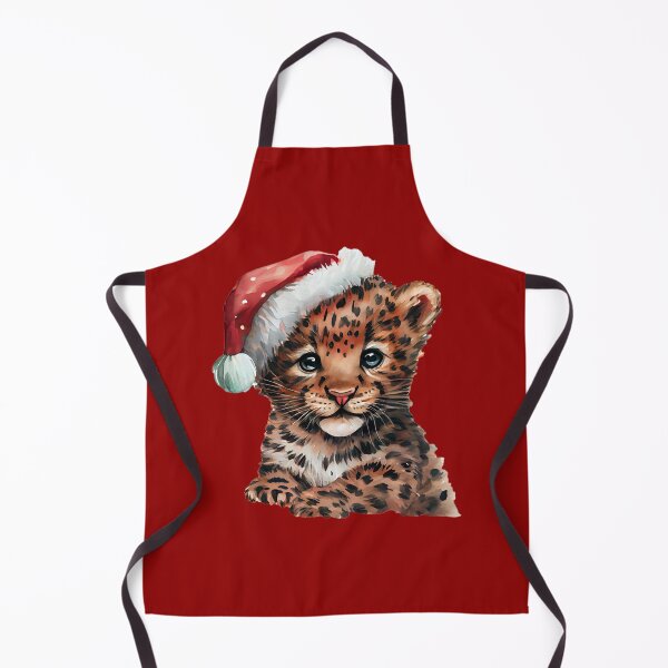 Item preview, Adorable Leopard Cub Wearing a Santa Hat designed and sold by LionessLove.